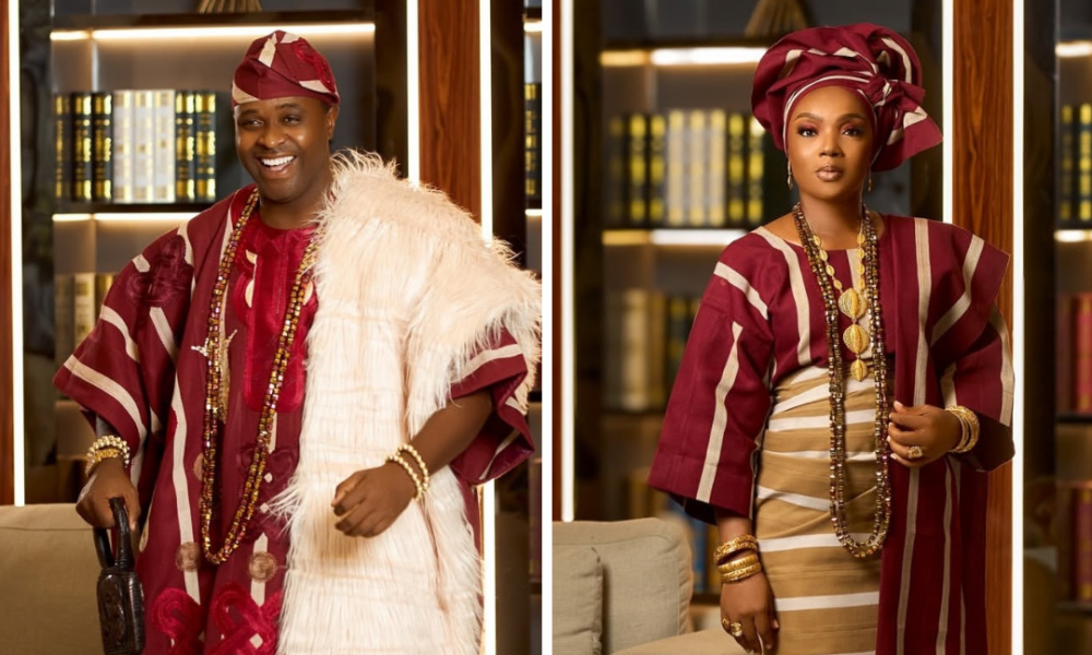 All Eyes Were On Femi Adebayo & Chioma Akpotha’s Royal Entrance and Traditional Glam at “Seven Doors” Premiere