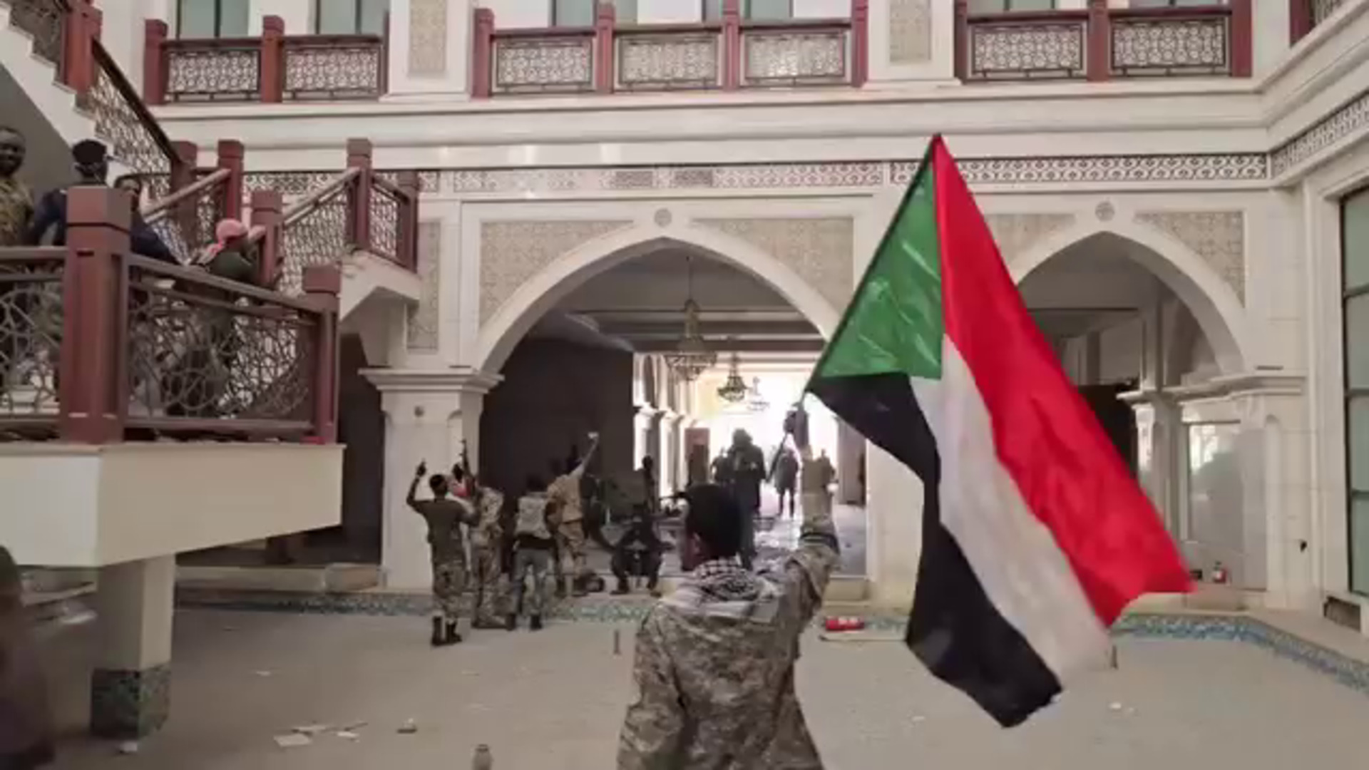 Soldiers celebrate as Sudan’s army recaptures presidential palace
