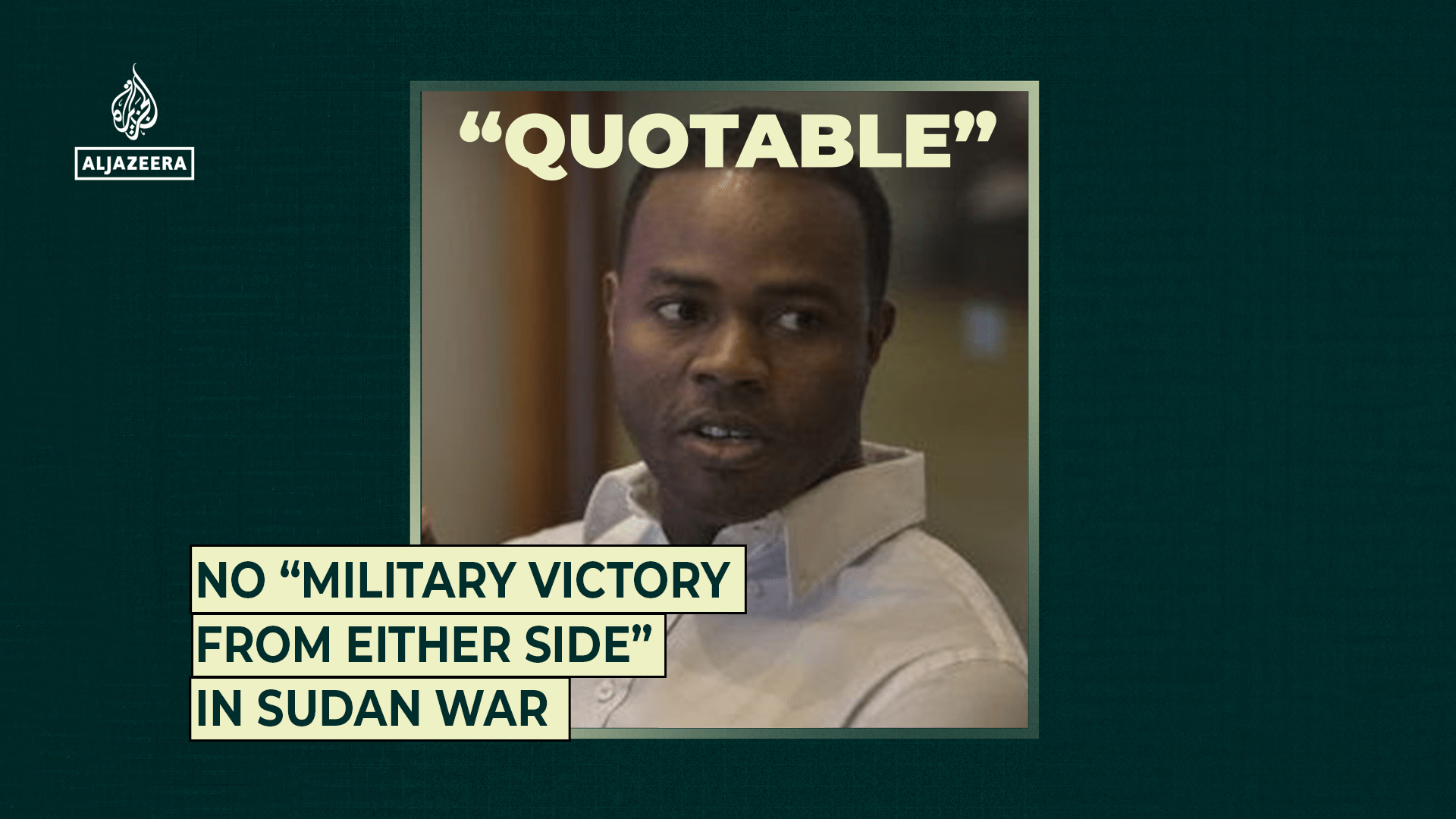 No “military victory from either side” in Sudan war