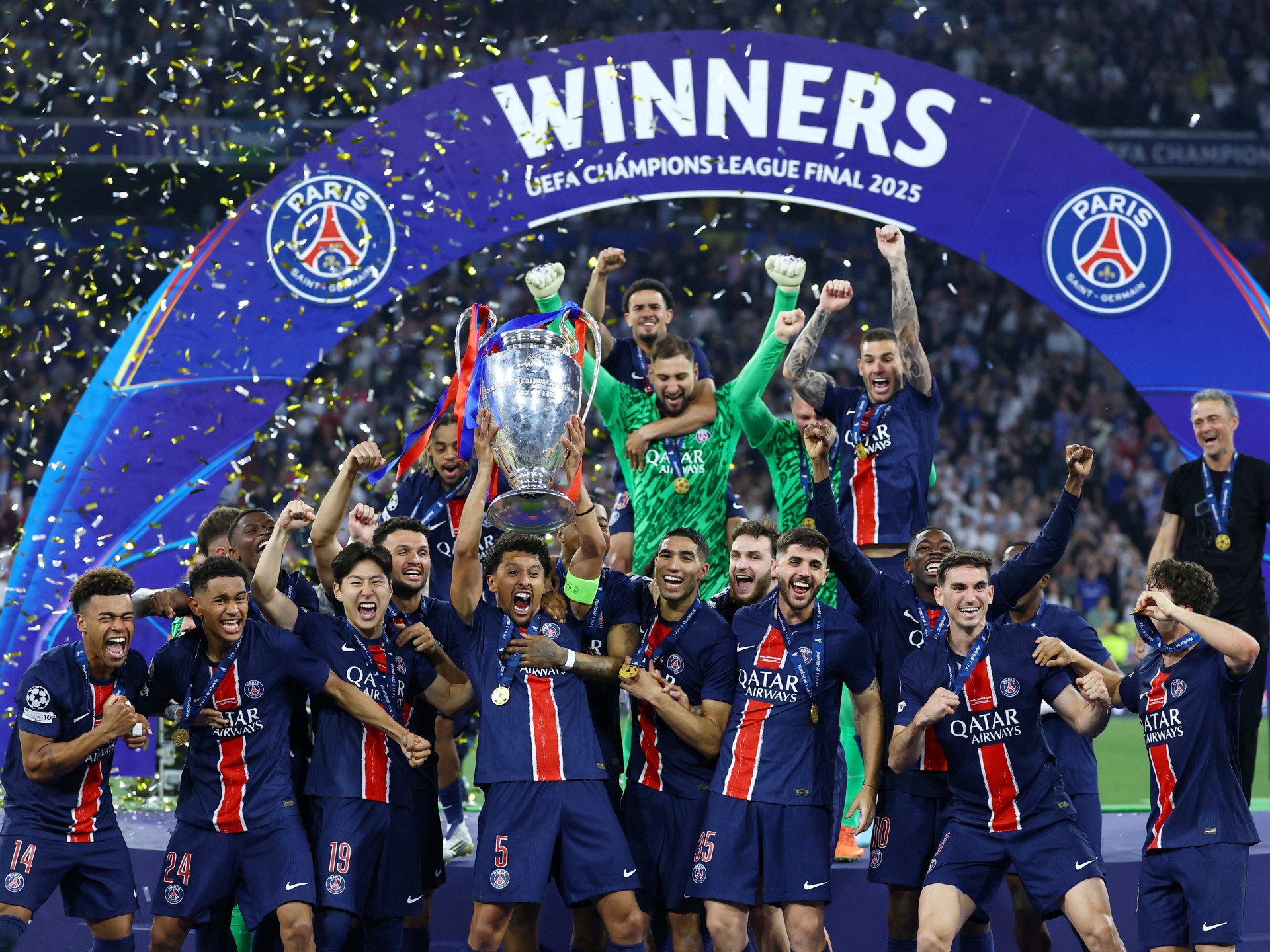 PSG beat Inter Milan 5-0 with Doue double to win Champions League