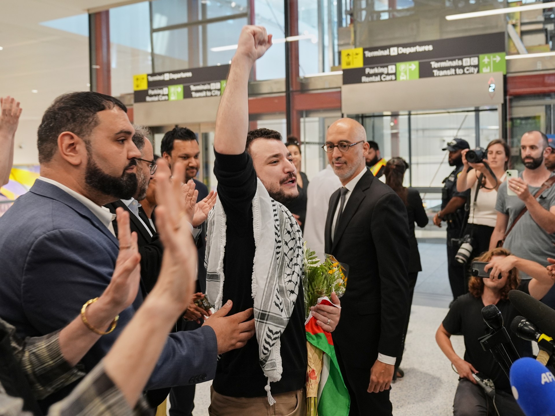 Mahmoud Khalil vows to continue to ‘speak up for Palestine’ after release