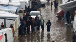 Tents flood, families seek shelter as Storm Byron bears down on Gaza