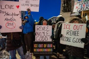 Thousands in Minneapolis brave bitter cold to protest ICE crackdown