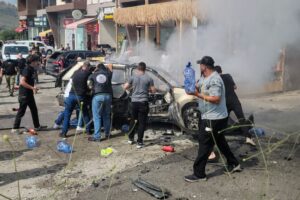 At least eight killed in Israeli drone strikes on highway south of Beirut