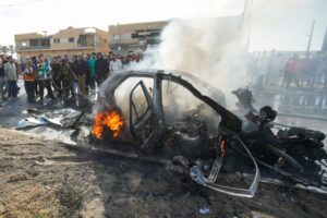 Israeli attack on car in central Gaza kills three Palestinians