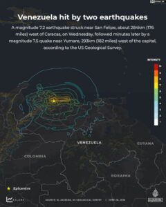 Satellite images show scale of destruction in Venezuela earthquakes