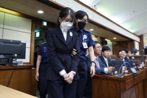 South Korean court jails former first lady for seven years in bribery case