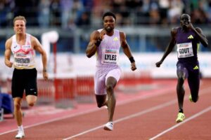 US sprinter Noah Lyles sets world best 150m time at Golden Spike meet