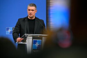 Hundreds protest in Kyiv over Zelenskyy’s dismissal of defence minister
