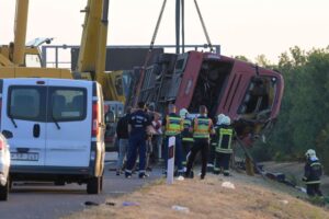 At least 12 people killed in Hungary bus crash