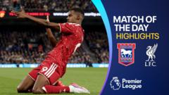 Isak’s early double gives Liverpool victory over Ipswich